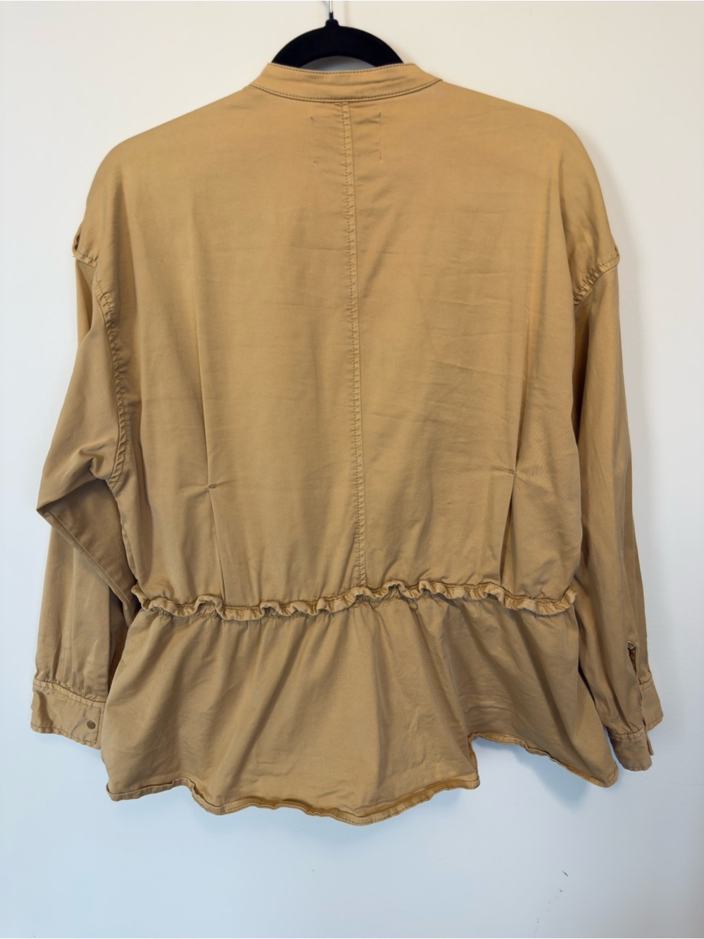 353. Joie Utility Drawstring Jacket in Khaki - Picture 4 of 5